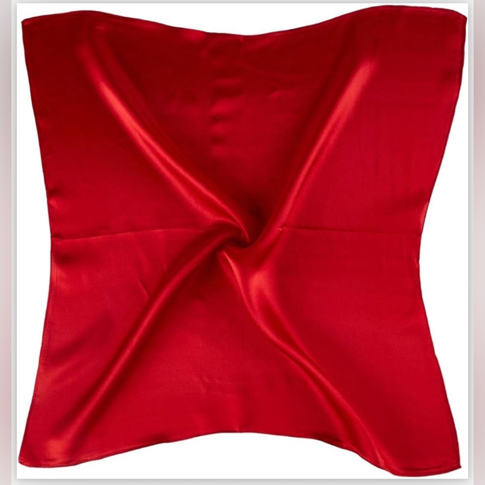 100% Silk Deep Red Neckerchief